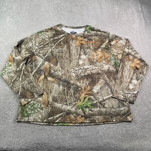 Habit‎ Shirt Mens 2XL Brown Realtree Edge Camo Performance Hunting Scent Factor